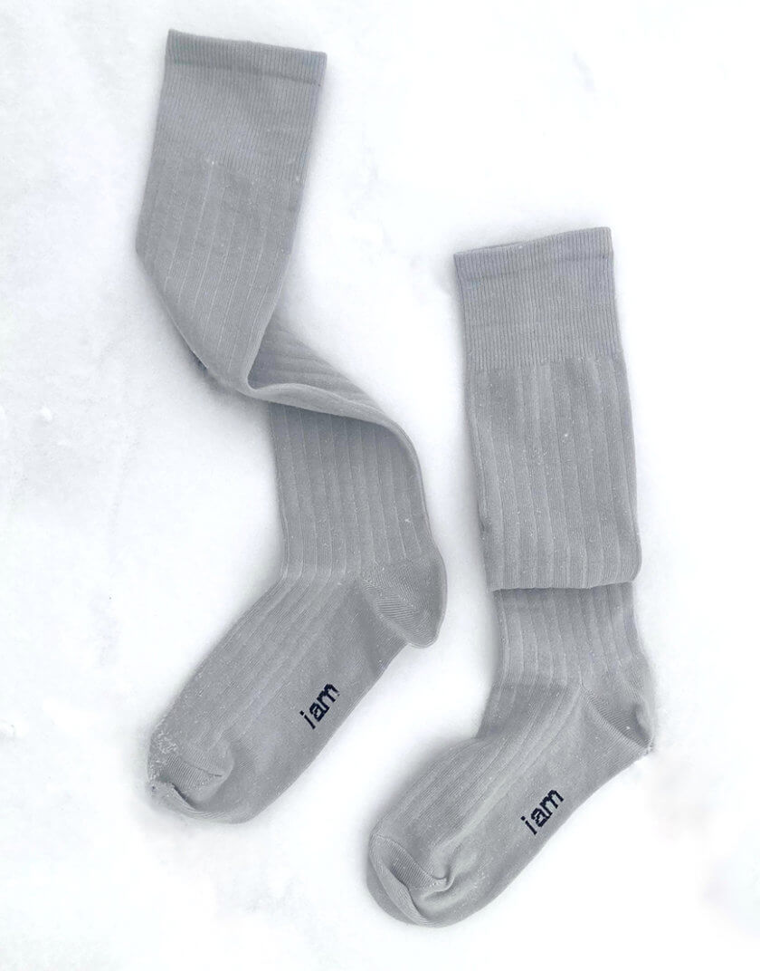 Високі шкарпетки з імітацією рубчика Dark Grey IAM_LNG\SCK\DRKGR, фото 1 - в интернет магазине KAPSULA