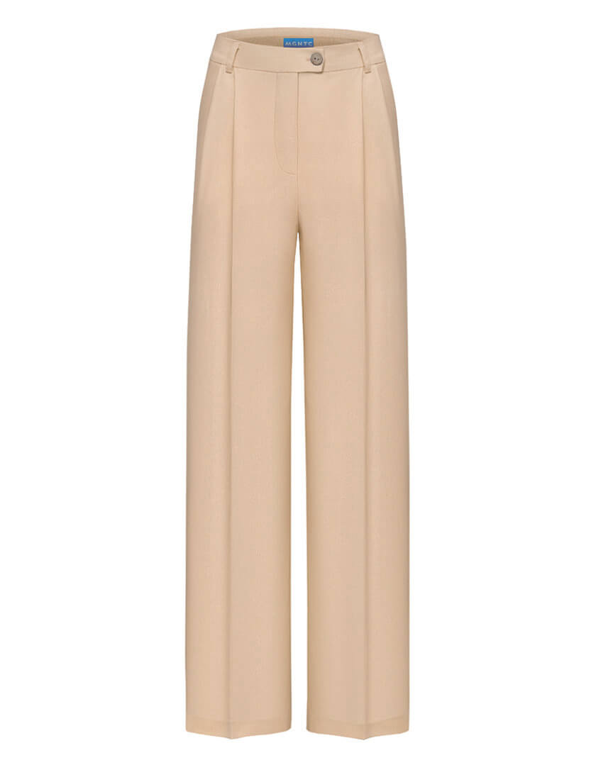 Льняні брюки палаццо MGN_1778BG, фото 1 - в интернет магазине KAPSULA