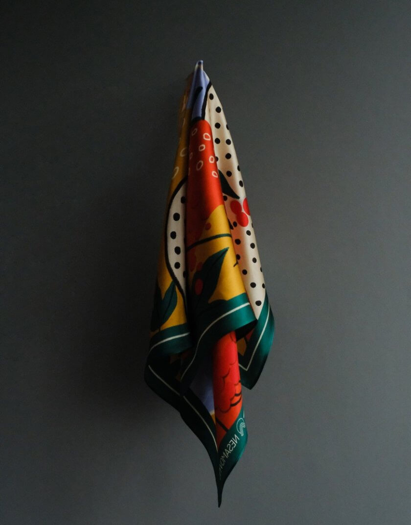 Шовкова хустка Калина з двостороннім друком NST_КАW, фото 1 - в интернет магазине KAPSULA