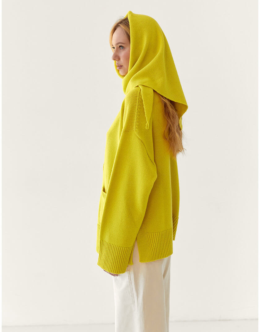 Трикотажна хустка з вовни мериносу FRBC__shawl_lemon, фото 1 - в интернет магазине KAPSULA