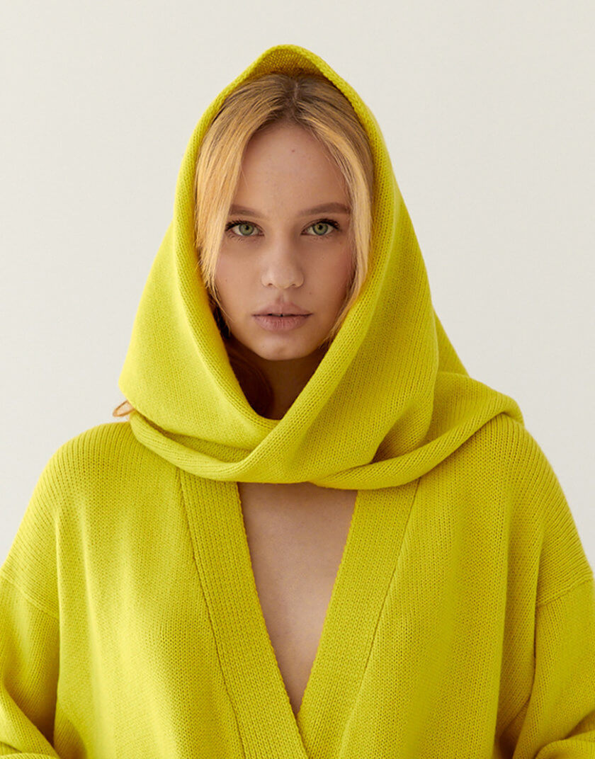 Трикотажна хустка з вовни мериносу FRBC__shawl_lemon, фото 1 - в интернет магазине KAPSULA