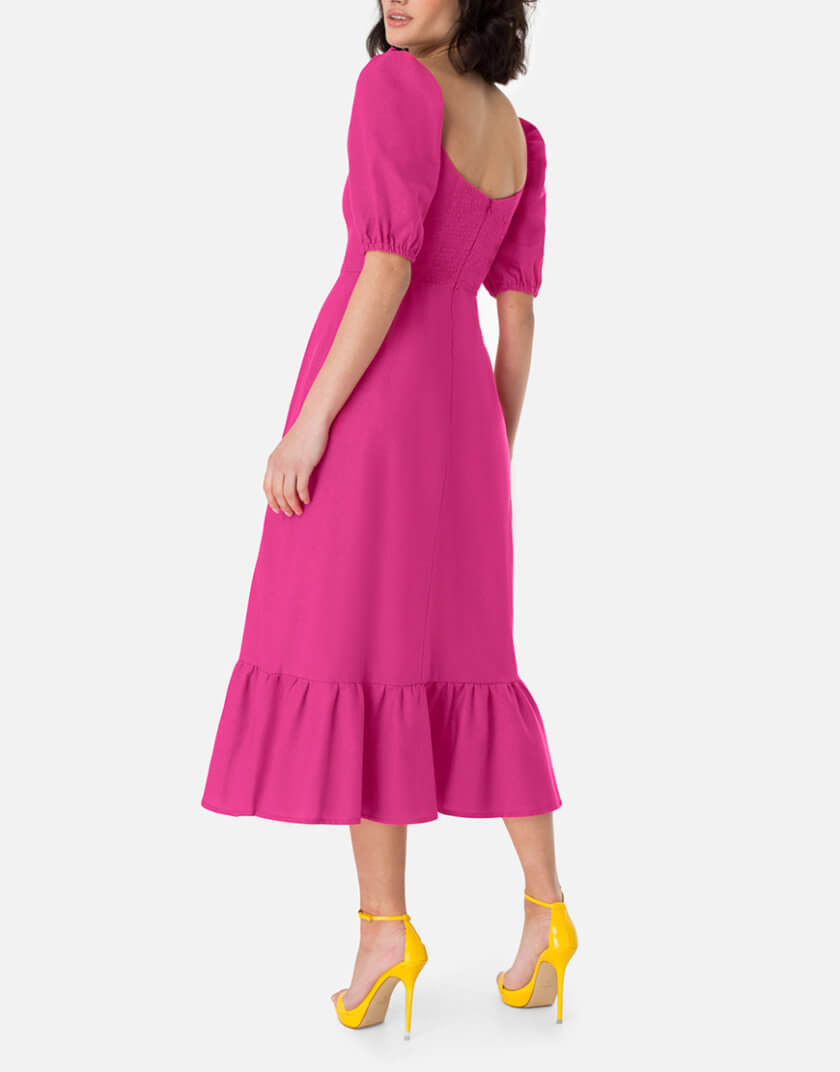 Льняна сукня з розрізом MGN_1732PK, фото 1 - в интернет магазине KAPSULA