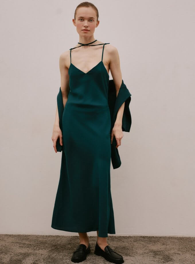 Сукня-комбінація емеральд WKMF_136_2, фото 1 - в интернет магазине KAPSULA