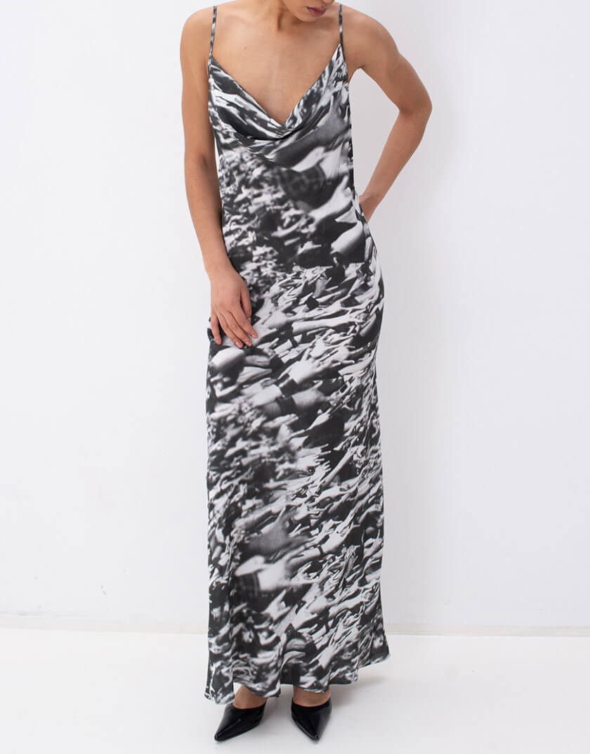 Сукня-комбінація сіра NOMA_102023, фото 1 - в интернет магазине KAPSULA