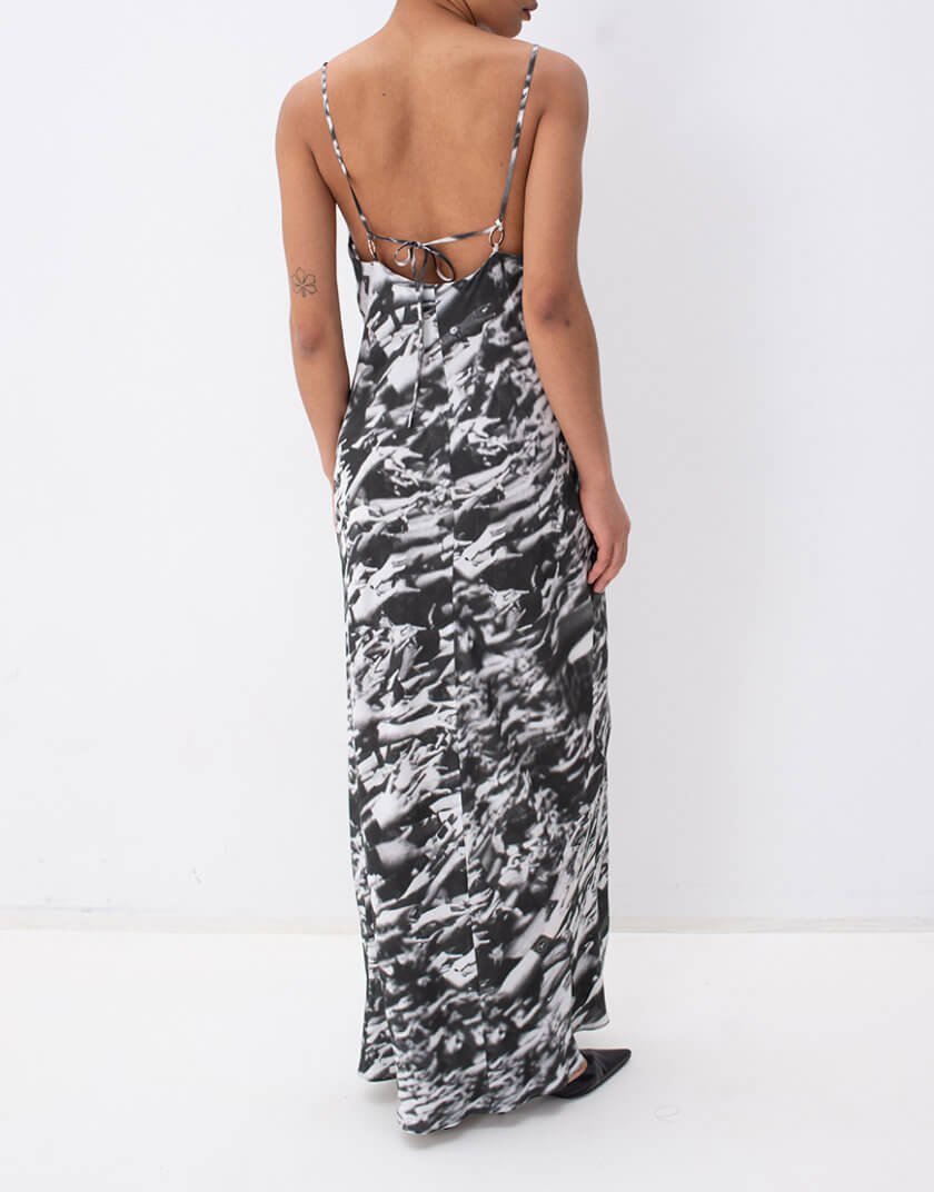 Сукня-комбінація сіра NOMA_102023, фото 1 - в интернет магазине KAPSULA
