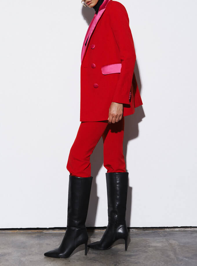 Штани червоні кльош RSC_PNT-0009, фото 1 - в интернет магазине KAPSULA