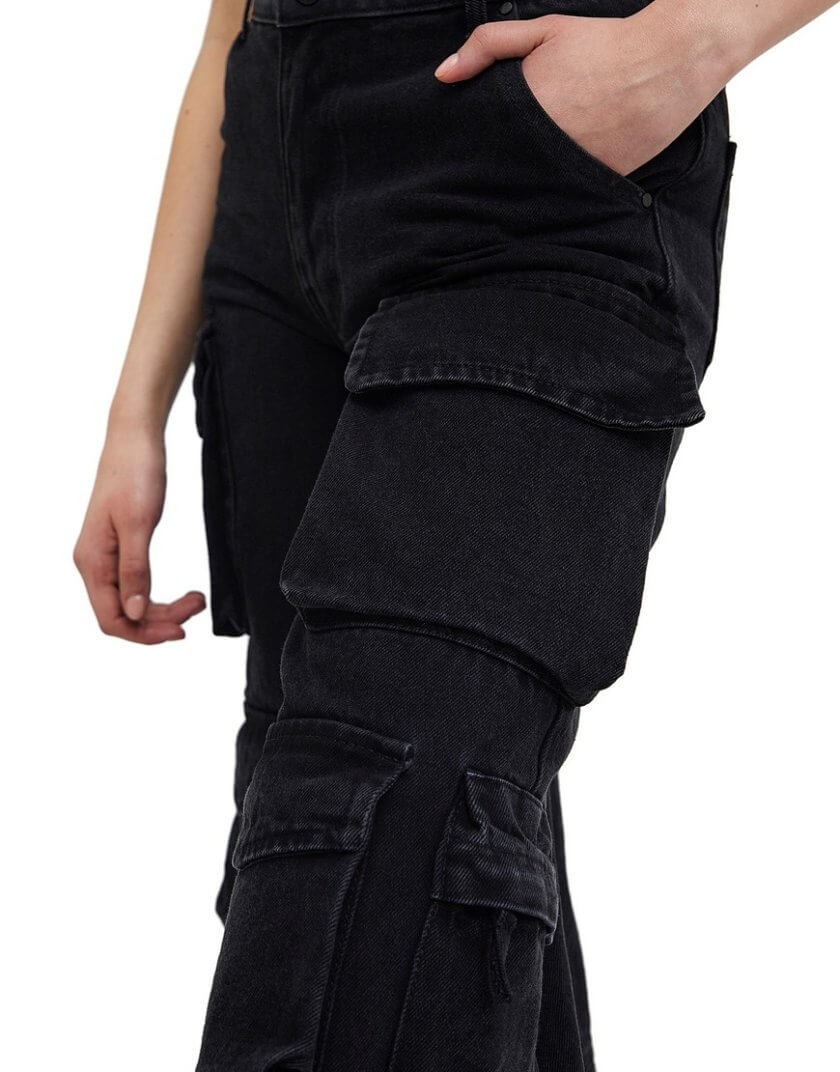 Чорні джинси карго MTCH_SP23-JNSKARGO-BLACK, фото 1 - в интернет магазине KAPSULA