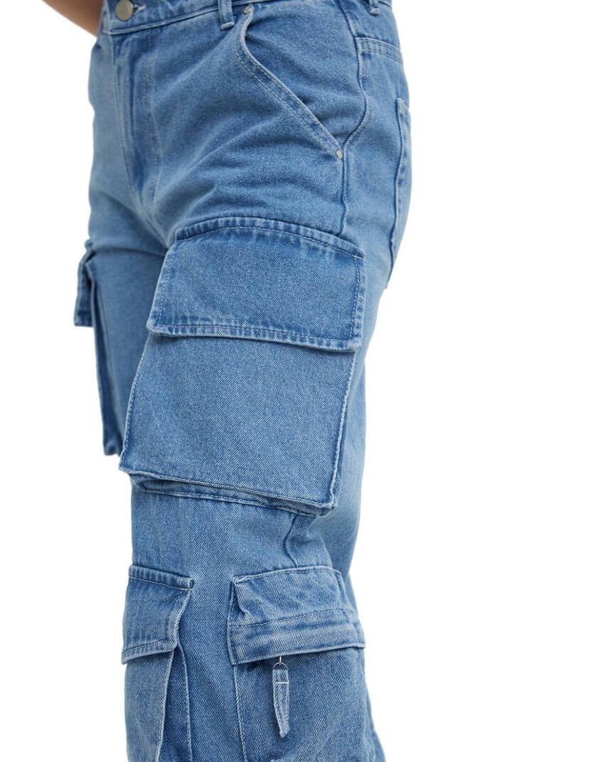 Блакитні джинси карго MTCH_SP23-JNSKARGO-LIGHT-BLUE, фото 1 - в интернет магазине KAPSULA