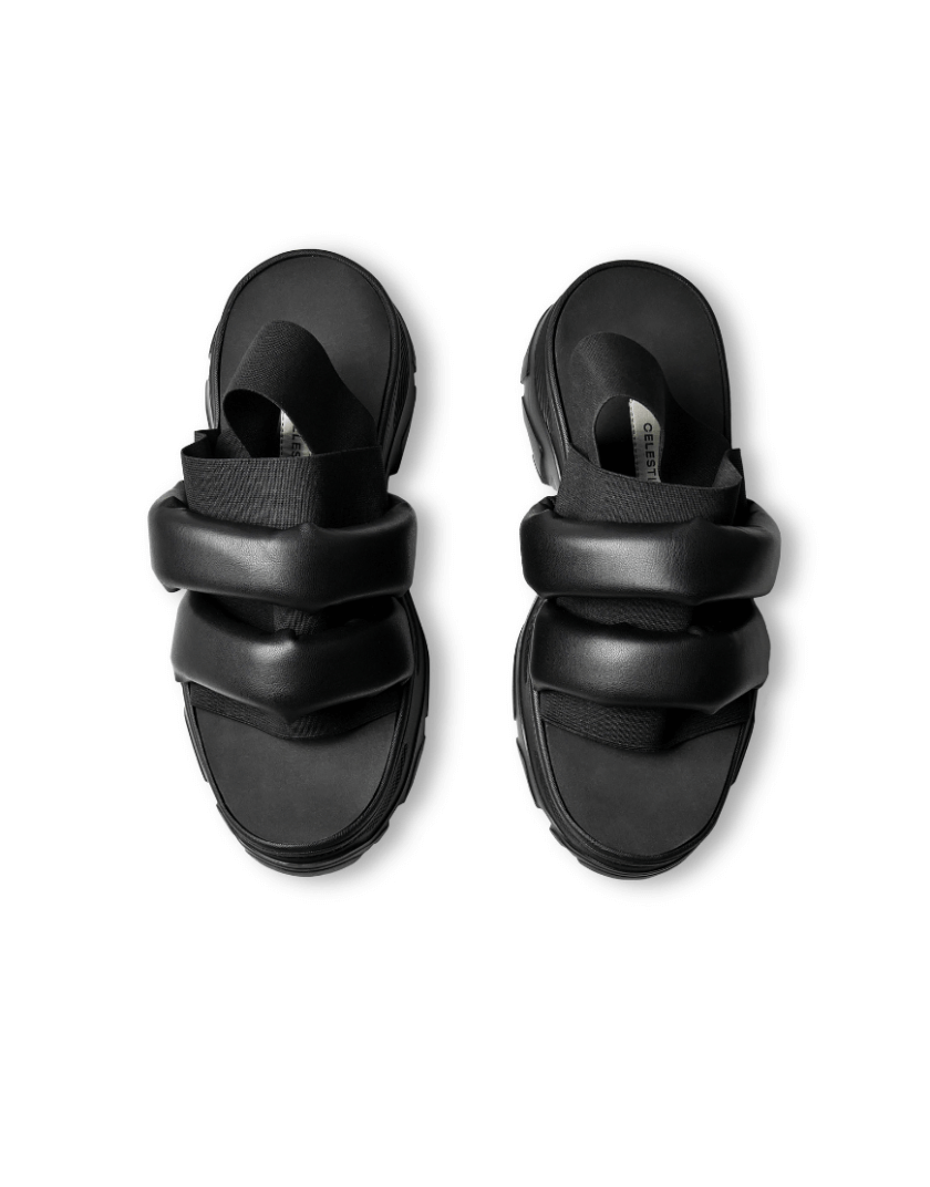 Чорні сандалі з дутими ременями CLSTL_CSSPSB, фото 1 - в интернет магазине KAPSULA