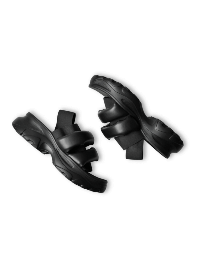 Чорні сандалі з дутими ременями CLSTL_CSSPSB, фото 1 - в интернет магазине KAPSULA