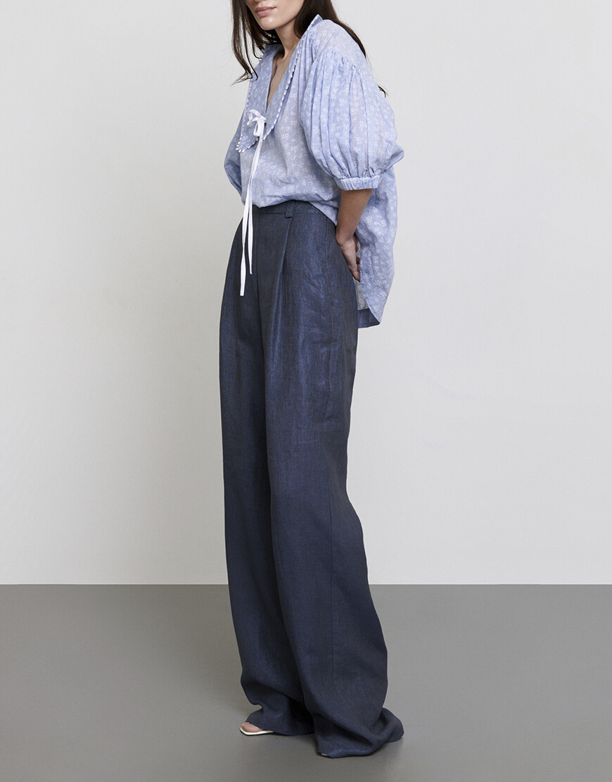 Максі брюки з льону AY_3583, фото 1 Максі брюки з льону AY_3583, фото 1 - в интернет магазине KAPSULA