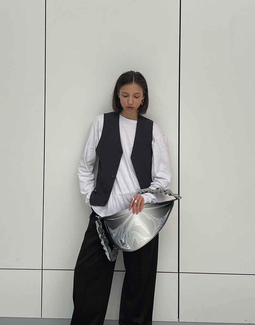 Сумка Напівмісяць сірий градієнт STLLT_STHBGNG, фото 1 Сумка Напівмісяць сірий градієнт STLLT_STHBGNG, фото 1 - в интернет магазине KAPSULA