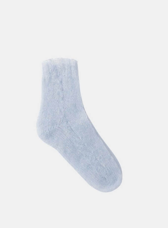 Шкарпетки Air з мохеру блакитного кольору VSH_000-126, фото 1 - в интернет магазине KAPSULA
