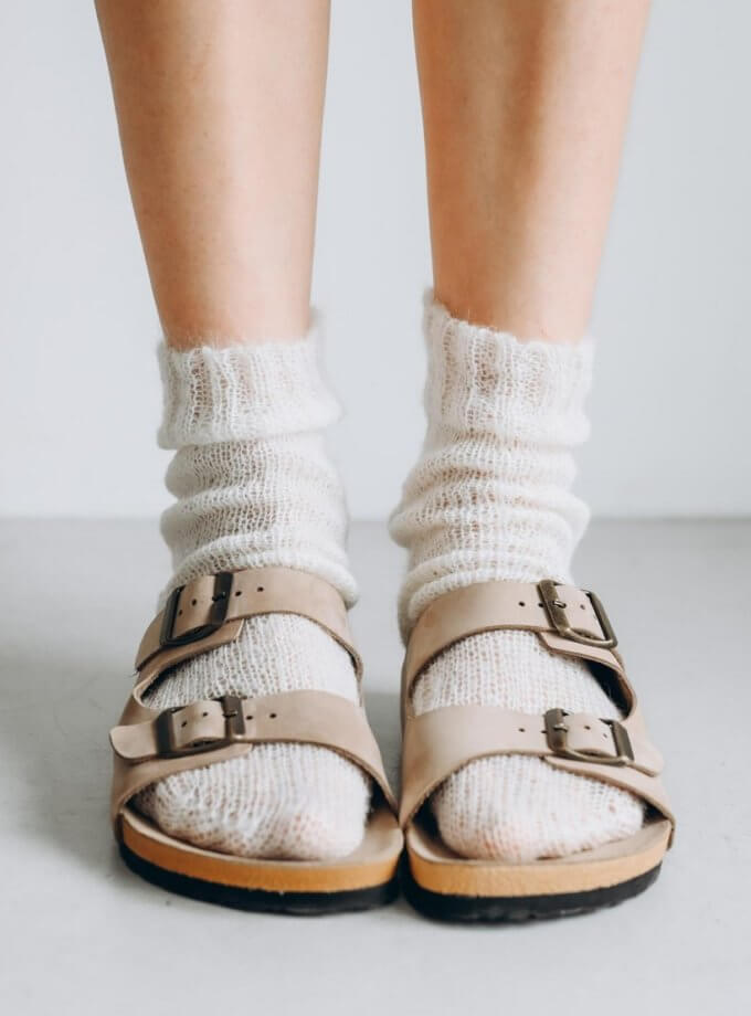 Шкарпетки Air з мохеру білого кольору VSH_000-121, фото 1 - в интернет магазине KAPSULA