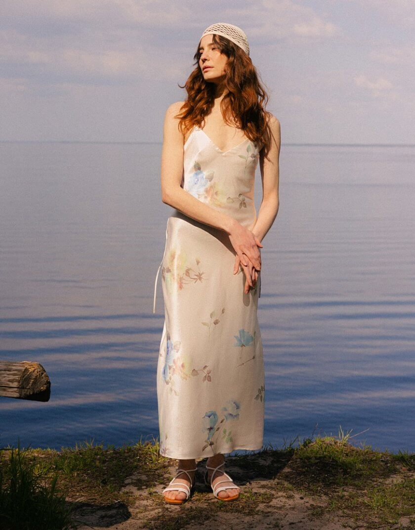 Сукня-комбінація молочна WKMF_164_1, фото 1 - в интернет магазине KAPSULA