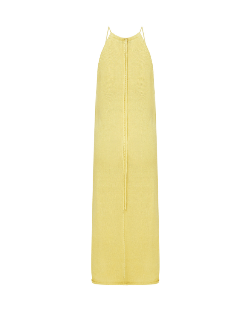 Лляна сукня жовта WKMF_151_1, фото 1 - в интернет магазине KAPSULA