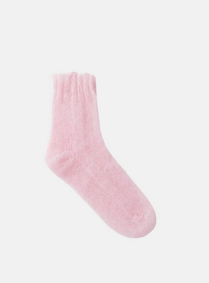 Шкарпетки Air з мохеру рожевого кольору VSH_000-123, фото 1 - в интернет магазине KAPSULA