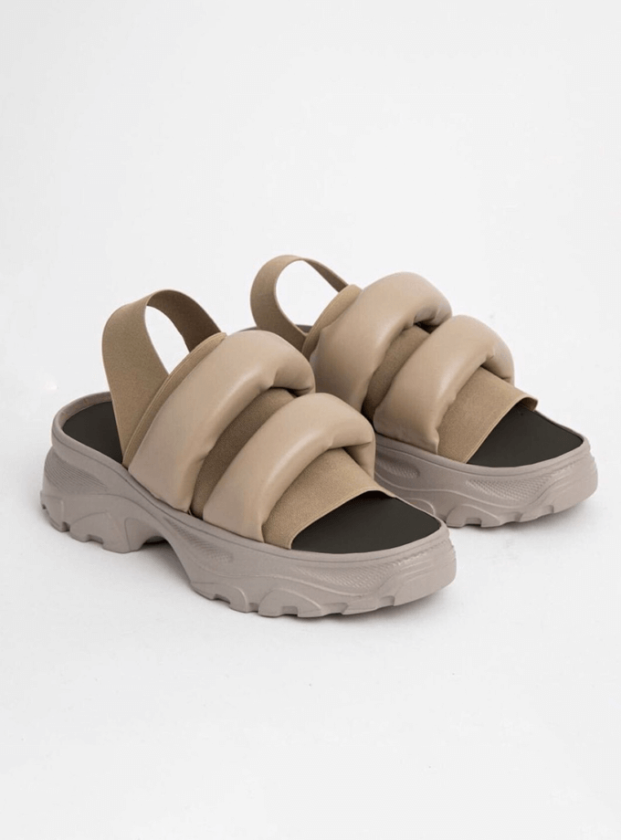Бежеві сандалі з дутими ременями CLSTL_CSSPSBG, фото 1 - в интернет магазине KAPSULA