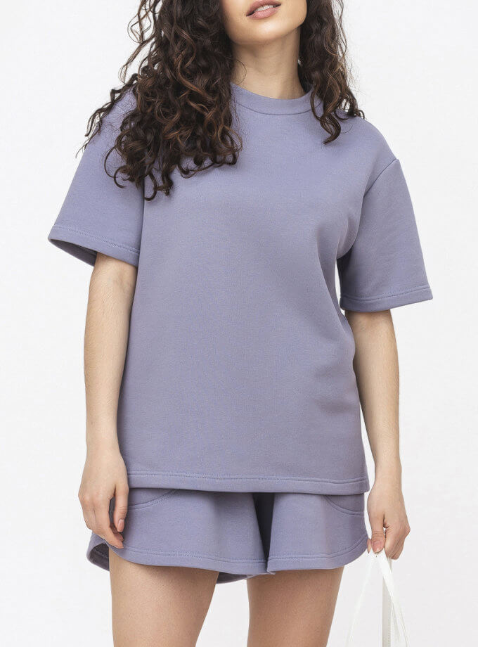 Комплект футболка довга та шорти MRND_М232-231-3, фото 1 - в интернет магазине KAPSULA