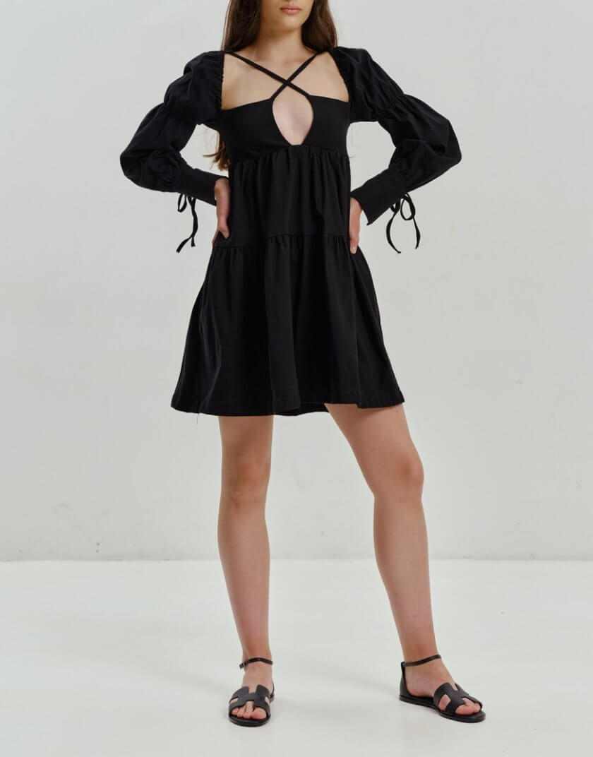 Сукня Санторіні чорна RSC_DRESS-005/2, фото 1 - в интернет магазине KAPSULA