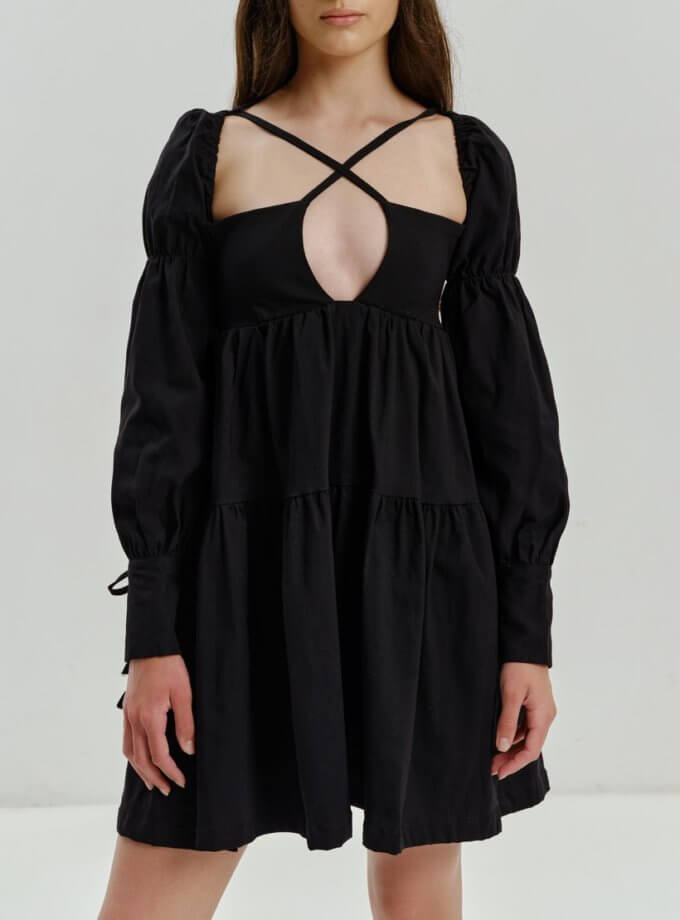 Сукня Санторіні чорна RSC_DRESS-005/2, фото 1 - в интернет магазине KAPSULA