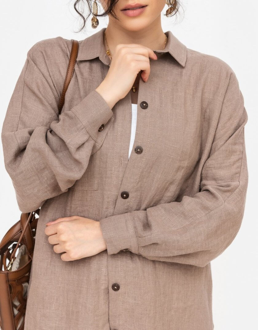 Комплект сорочка лляна та шорти MRND_М152-151-2, фото 1 - в интернет магазине KAPSULA