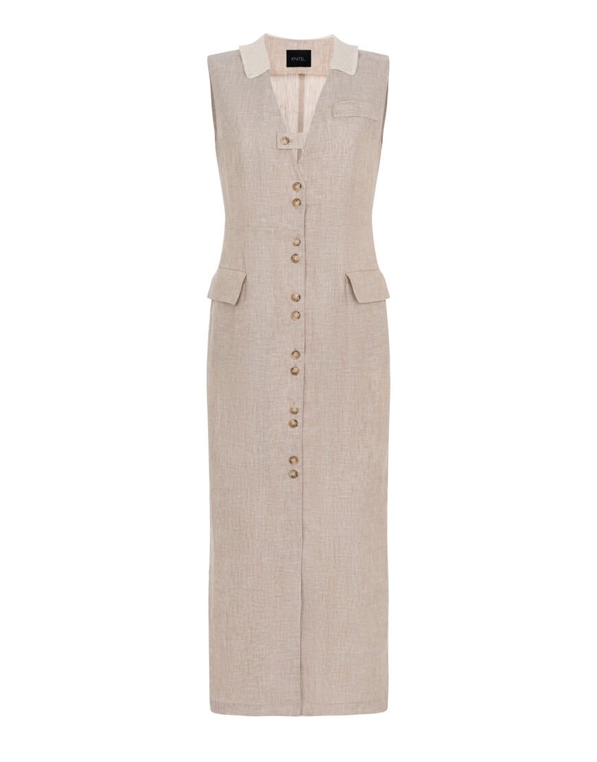 ss202304 Лляна сукня KNITEL (KNTL_VSH_ss202304)