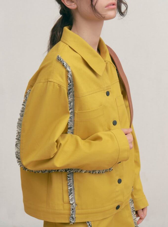 Бавовняна куртка з бахромою ZHRK_kzss230003cottjackm, фото 1 - в интернет магазине KAPSULA