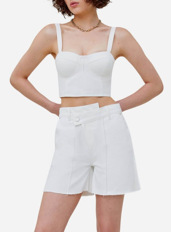Асиметричні шорти MTCH_SM23-SHORTS-WHITE, фото 1 - в интернет магазине KAPSULA