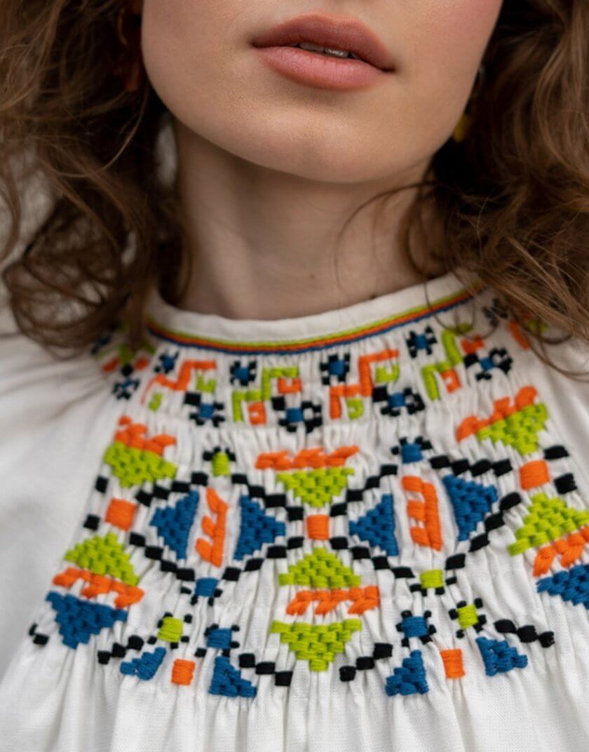 Сорочка з геометричною вишивкою SE_SE23BlEm_W, фото 1 - в интернет магазине KAPSULA