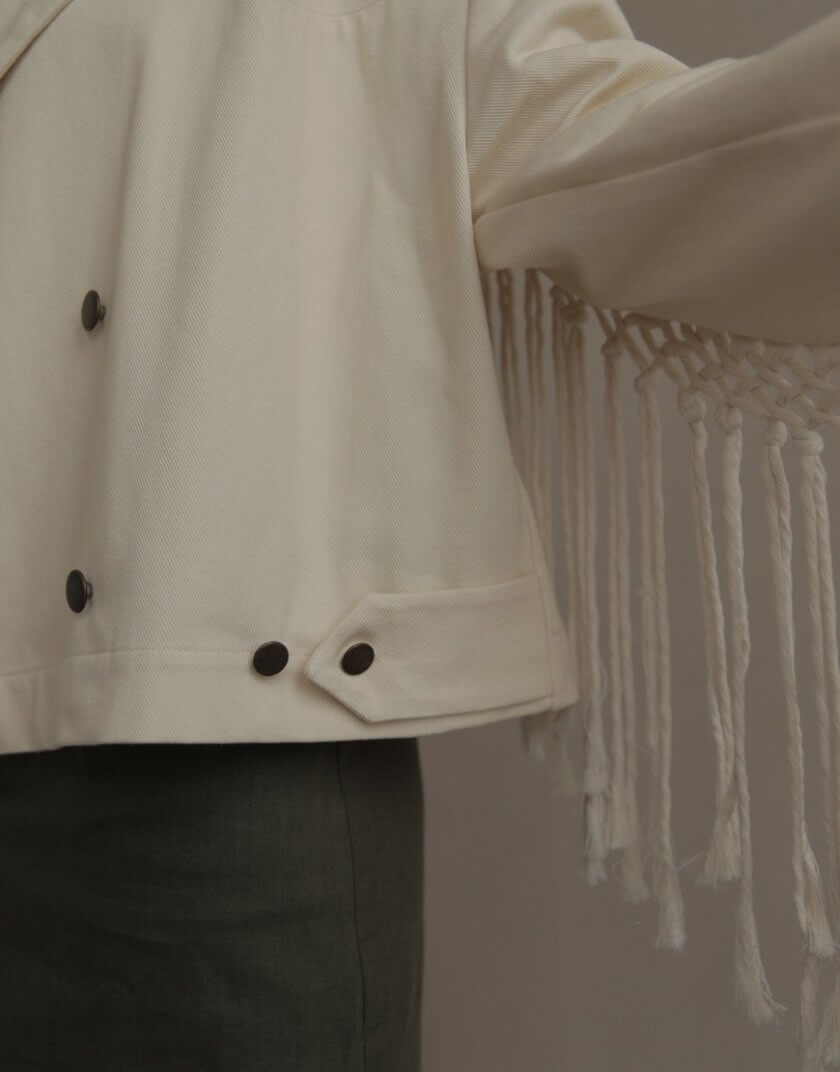 Куртка з деніму з елементами ручної роботи ND_nex02, фото 1 - в интернет магазине KAPSULA