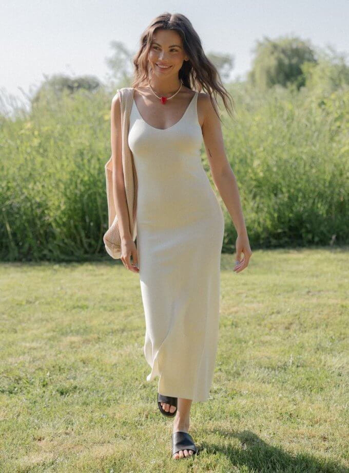 Сукня Gia молочна WH_Gia-dress-milk-01-23, фото 1 - в интернет магазине KAPSULA