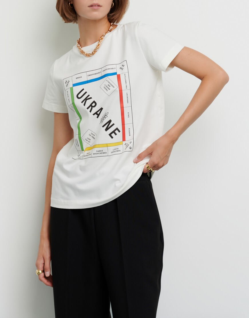 Футболка прямого крою з бавовни AY_3663, фото 1 Футболка прямого крою з бавовни AY_3663, фото 1 - в интернет магазине KAPSULA