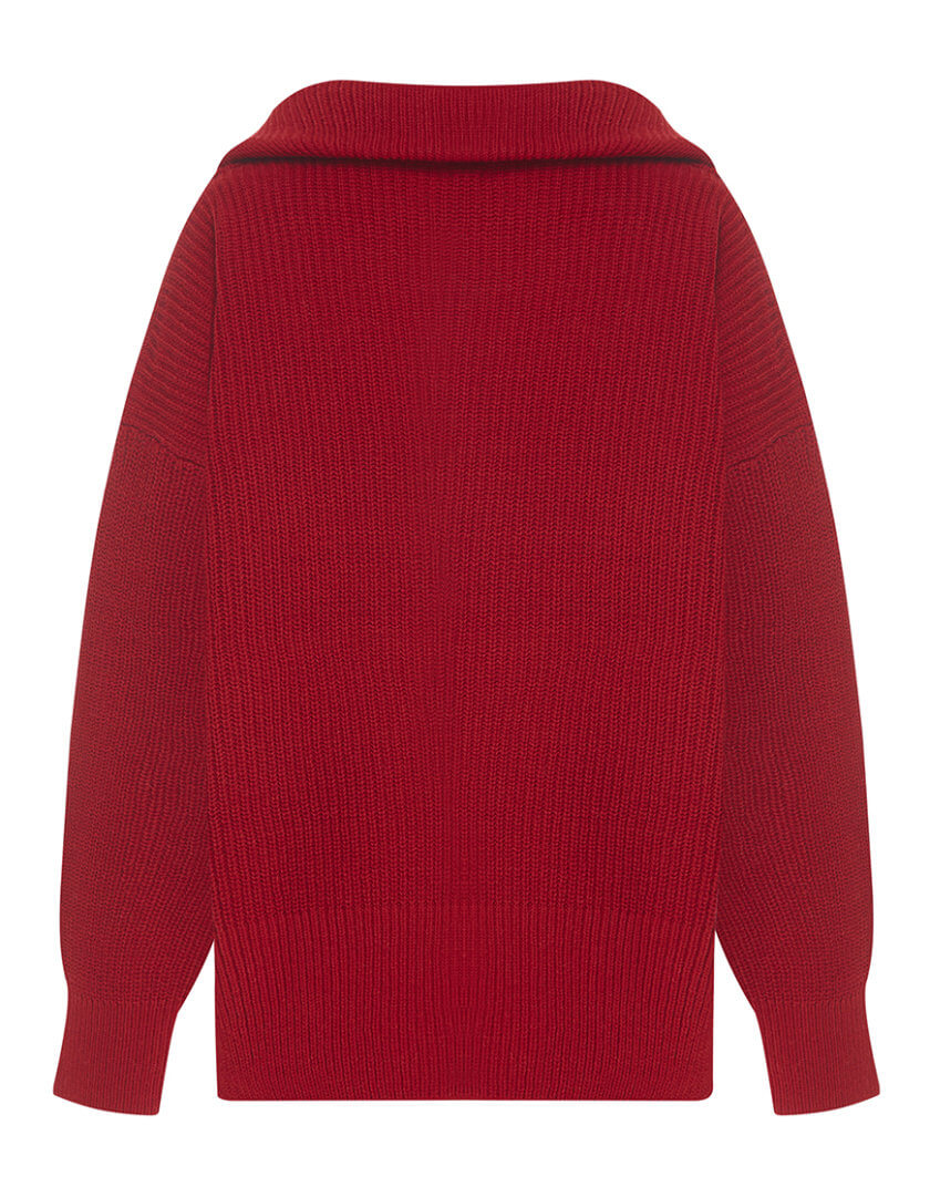 Вовняний светр червоний WKMF_182_4, фото 1 - в интернет магазине KAPSULA