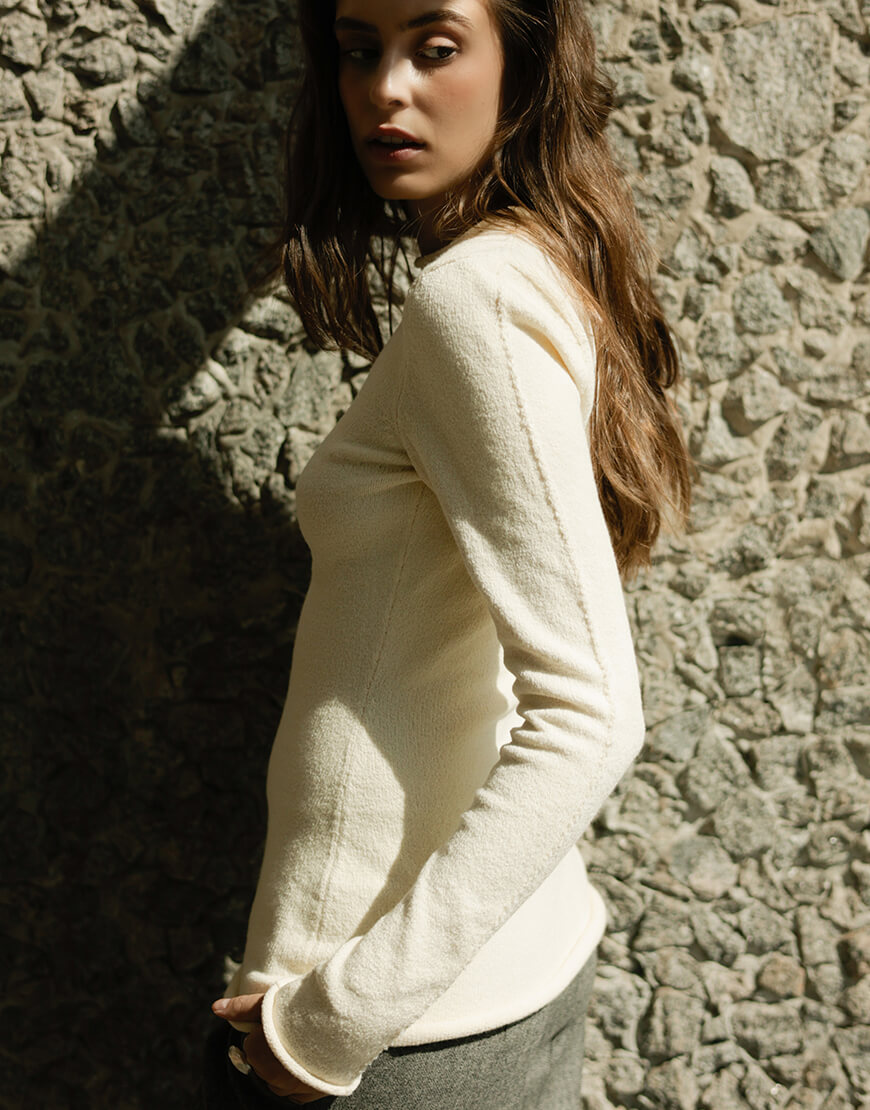 Лонгслів молочний WKMF_183_1, фото 1 Лонгслів молочний WKMF_183_1, фото 1 - в интернет магазине KAPSULA