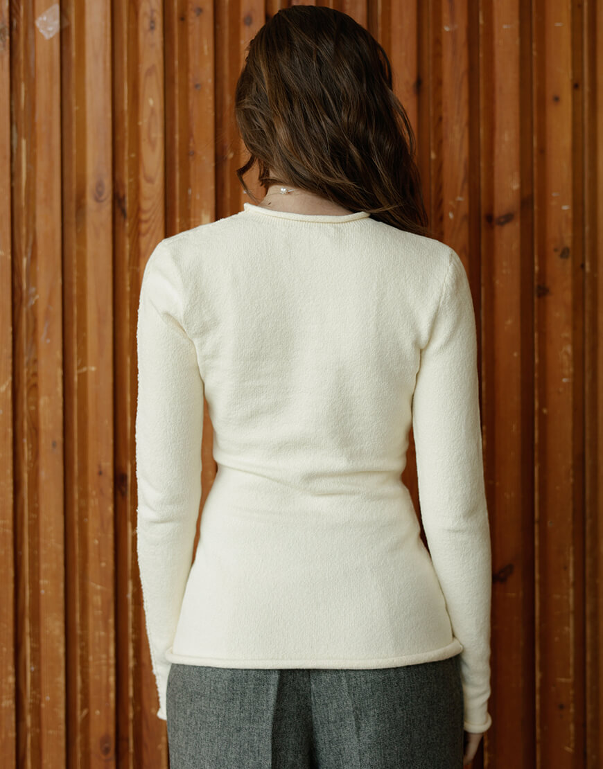 Лонгслів молочний WKMF_183_1, фото 1 Лонгслів молочний WKMF_183_1, фото 1 - в интернет магазине KAPSULA