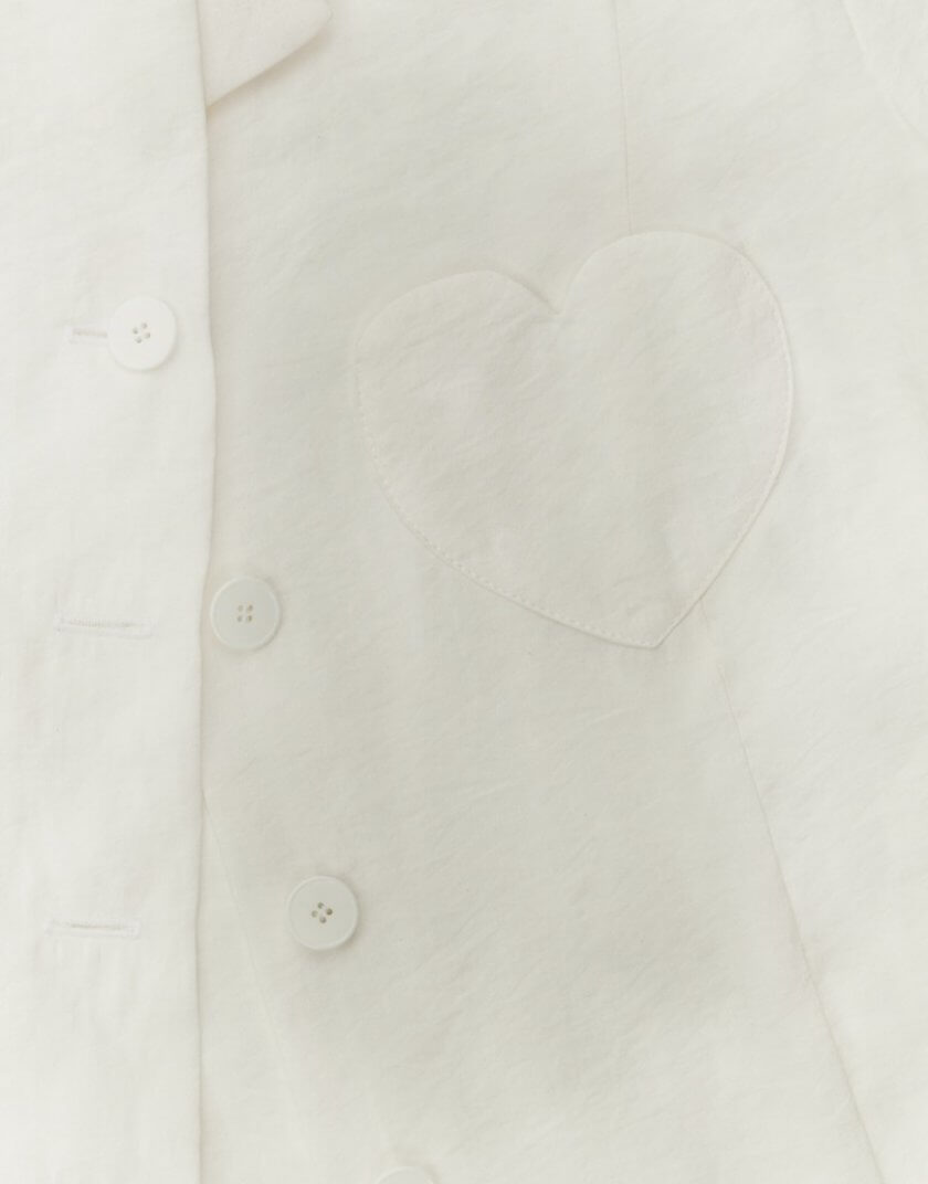 Біла сорочка з кишенею-серцем FORMA_6_17, фото 1 - в интернет магазине KAPSULA