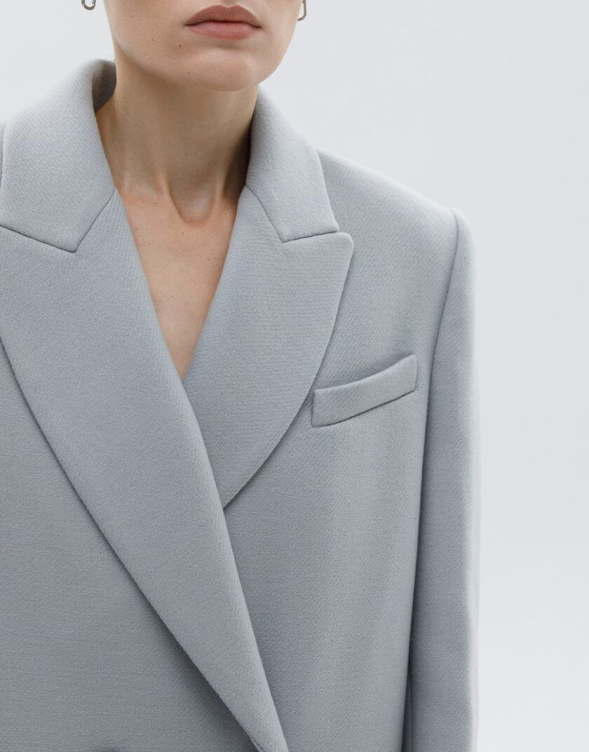 Вовняне пальто з об'ємними плечима WNDR_fw23_cgr_01, фото 1 - в интернет магазине KAPSULA
