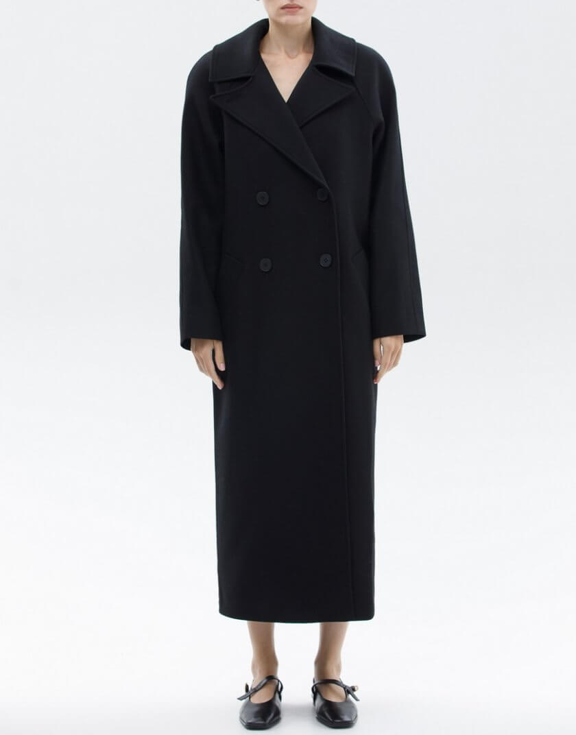 Вовняне двобортне пальто з ґудзиками WNDR_fw23_wbl_13, фото 1 - в интернет магазине KAPSULA