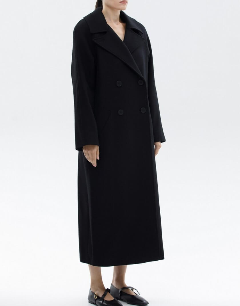 Вовняне двобортне пальто з ґудзиками WNDR_fw23_wbl_13, фото 1 - в интернет магазине KAPSULA