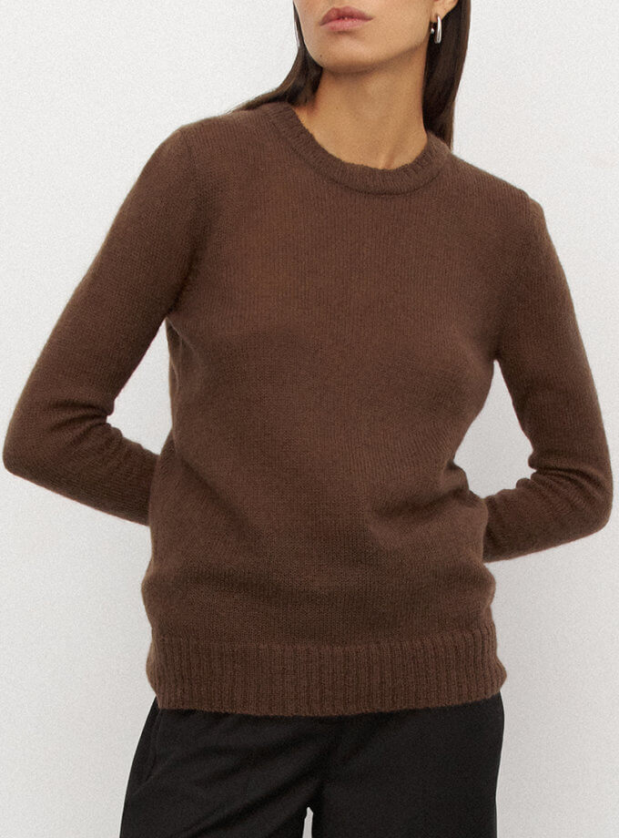 В'язаний светр з кідмохеру LAB_AW2413, фото 1 - в интернет магазине KAPSULA