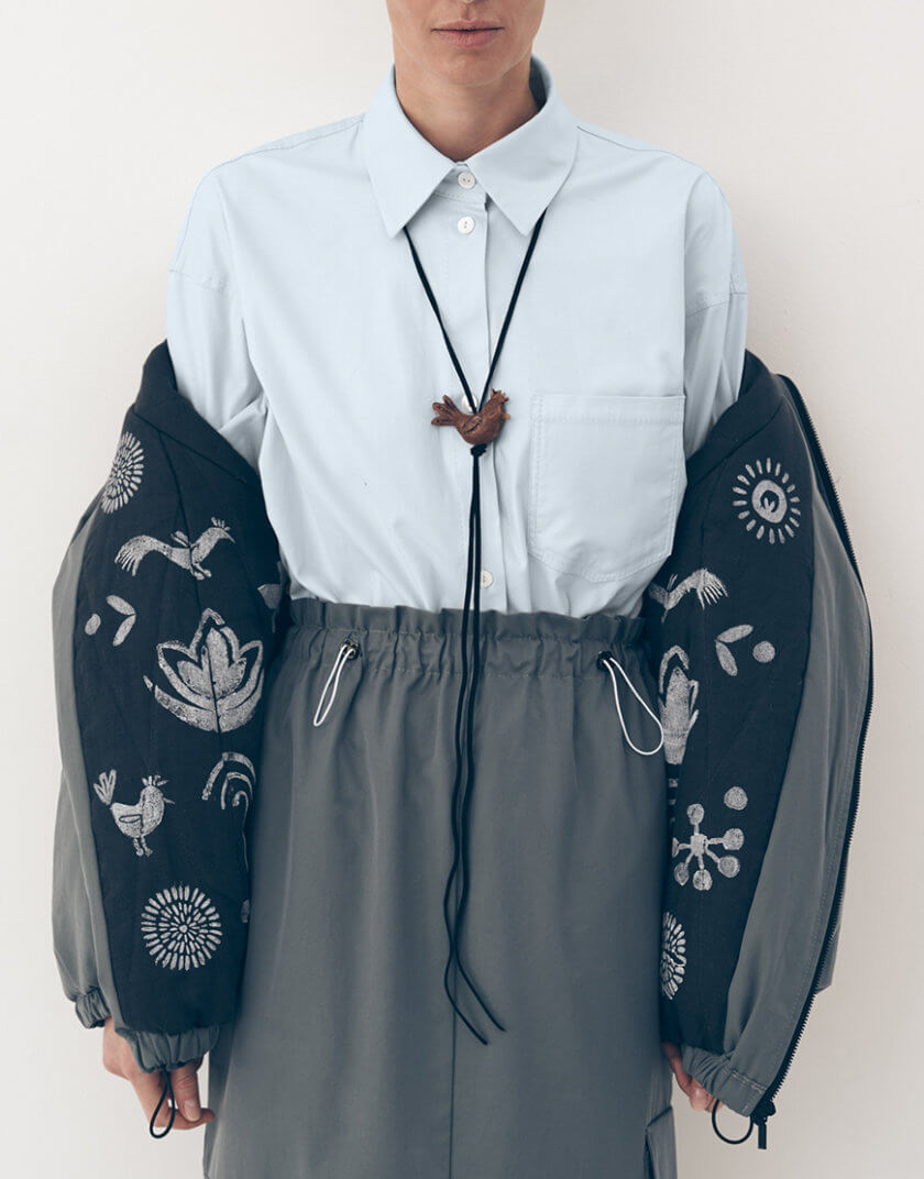 Куртка бомбер з утеплювачем в кольорі хакі DG_F23_8, фото 1 - в интернет магазине KAPSULA