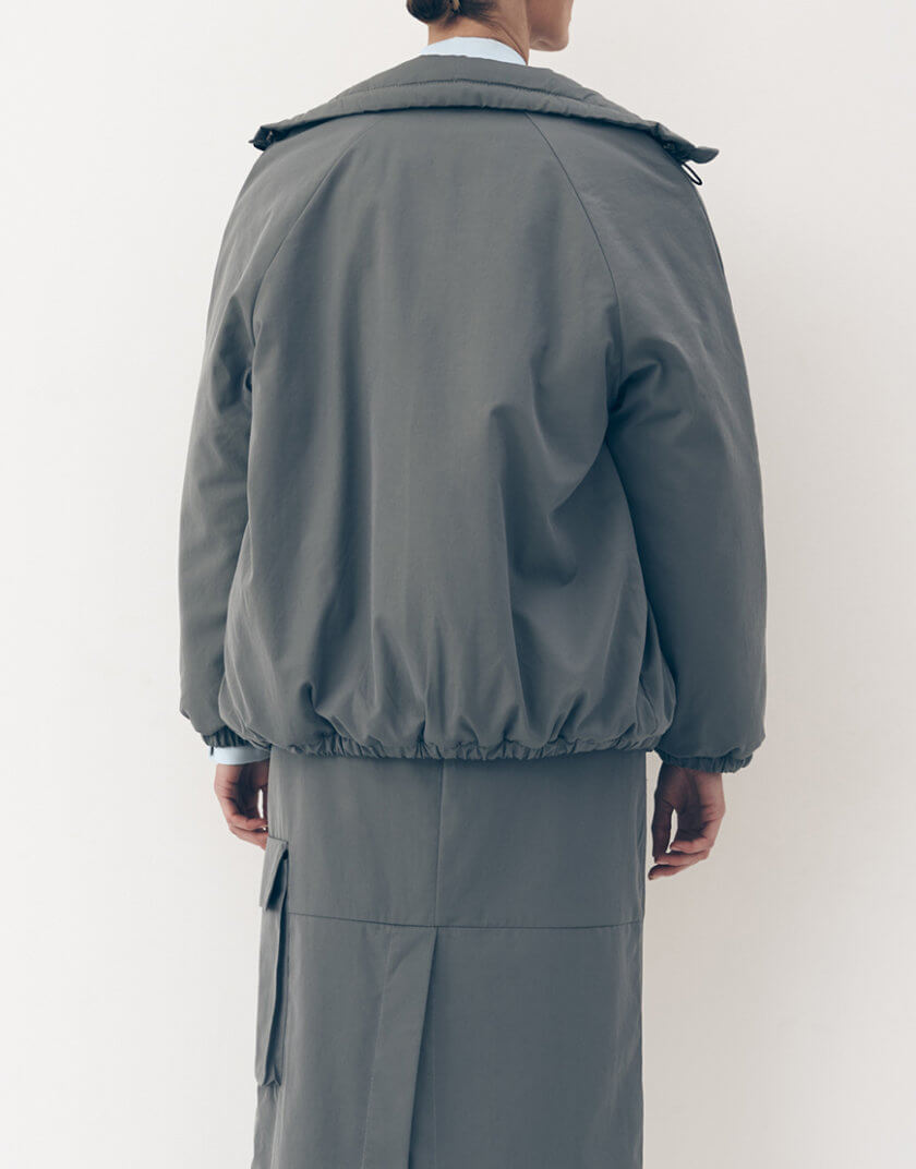 Куртка бомбер з утеплювачем в кольорі хакі DG_F23_8, фото 1 - в интернет магазине KAPSULA