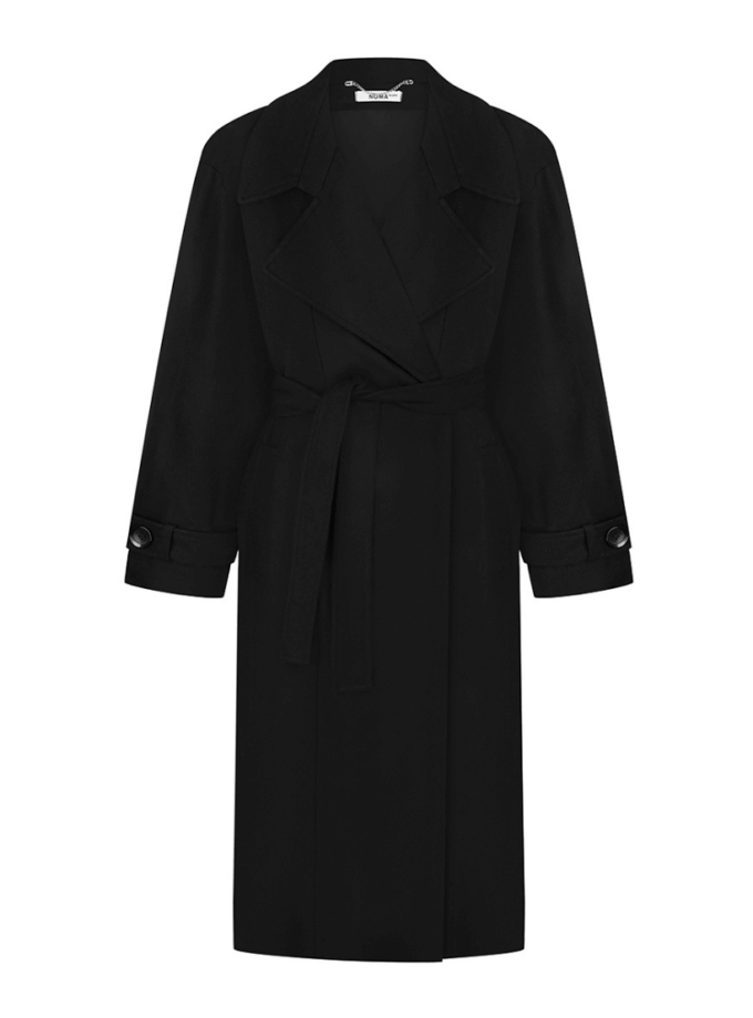 Пальто чорне NOMA_532023, фото 1 - в интернет магазине KAPSULA