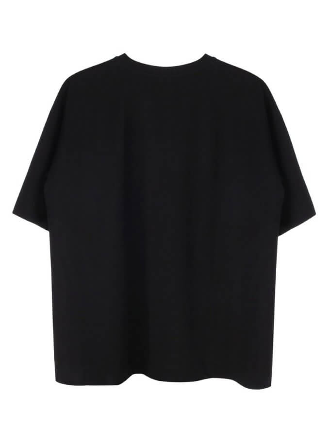 Чорна футболка з принтом IRRO_IR_FW23_BT_008, фото 1 - в интернет магазине KAPSULA