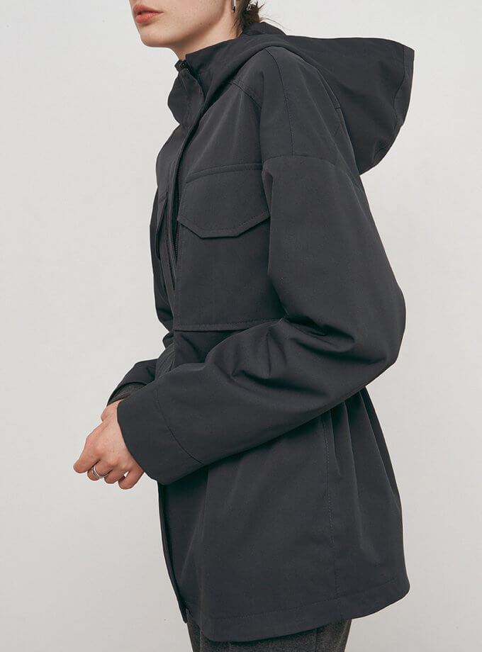 Сіра куртка AY_3687, фото 1 - в интернет магазине KAPSULA
