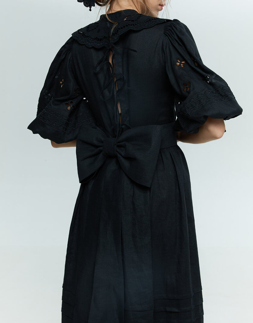 Сукня Ярина чорна EMBR_2023_03, фото 1 - в интернет магазине KAPSULA