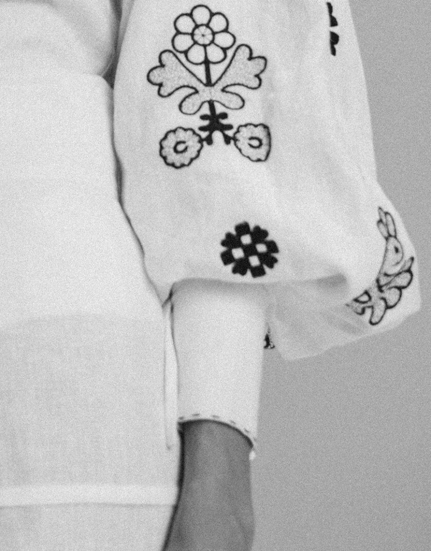 Жіноча блуза Ярослава біла EMBR_2023_01, фото 1 - в интернет магазине KAPSULA