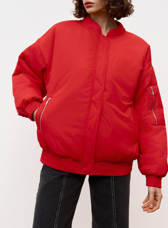 Куртка утеплена червона BD_4120_red, фото 1 - в интернет магазине KAPSULA