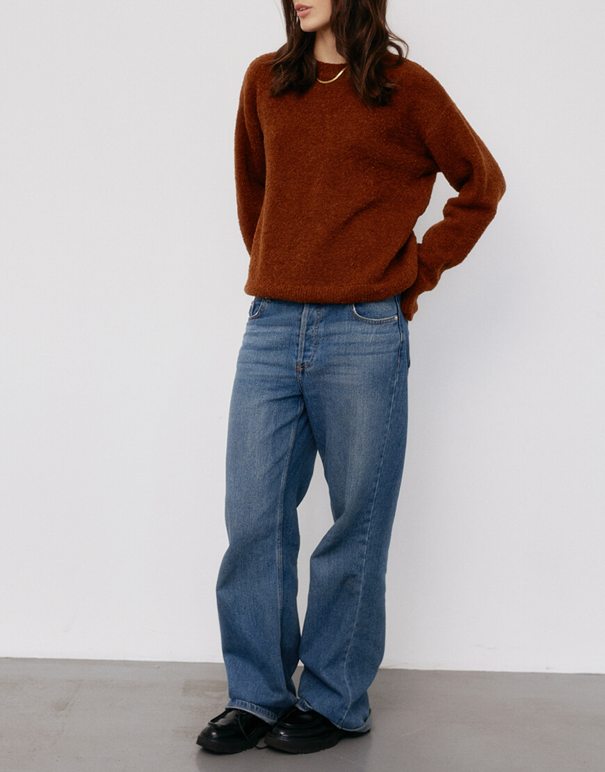 Светр фактурний теракот BLCN_1168, фото 1 Светр фактурний теракот BLCN_1168, фото 1 - в интернет магазине KAPSULA